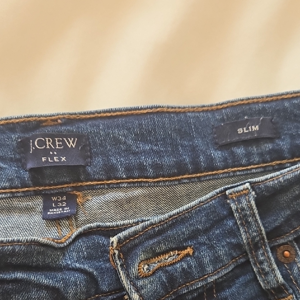 J. Crew Slim Flex Men’s Jeans in Dark Blue Denim